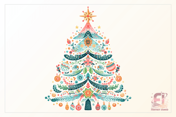 Boho Christmas Tree Watercolor Clipart: A Crafter’s Review