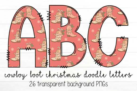 Cowboy Boot Christmas Doodle Letters Review