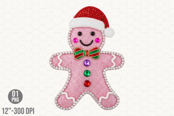 Diamond Christmas Gingerbread Png Illustrations