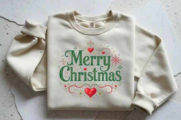 Elegant Merry Christmas PNG for Illustrations