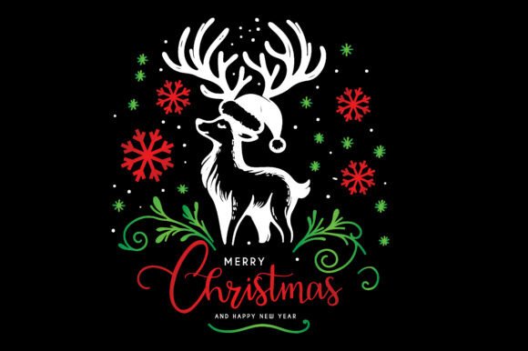 Floral Reindeer Christmas Artwork: Illustrations for Crafters