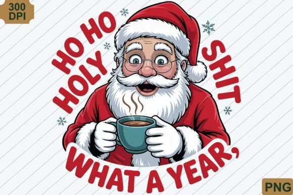 Funny Santa Coffee Christmas PNG Review