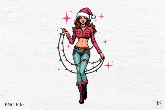 Girly Western Christmas Illustrations Review