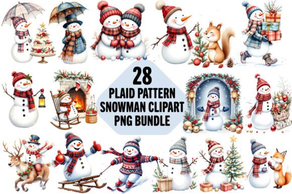 Plaid Snowman Christmas Clipart Bundle Review