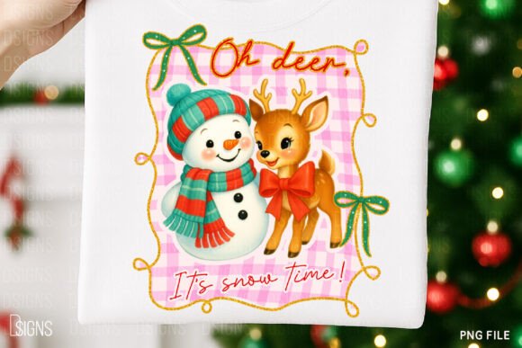 Preppy Christmas Reindeer Snowman Png: Fresh Illustrations