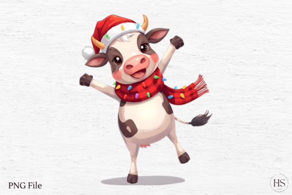 Review: Christmas Funny Cow PNG for Illustrations