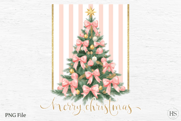 Review: Pink Striped Frame Christmas Tree PNG