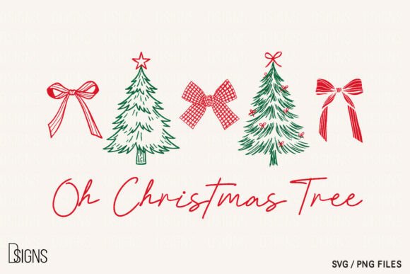 Reviewing Christmas Tree Svg Hand-Drawn Line Art Illustrations