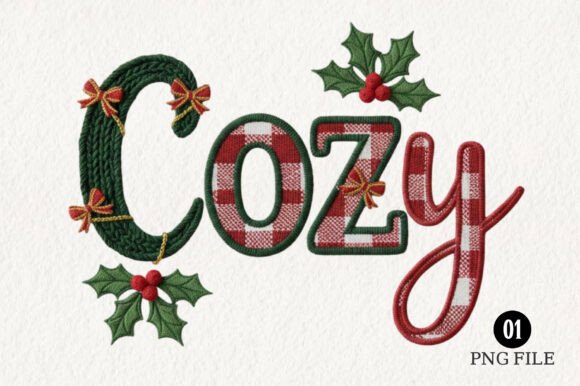 Reviewing Faux Yarn Cozy Christmas Quotes PNG for Embroidery