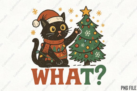 Reviewing the Christmas Cat What PNG Sublimation for Stitching