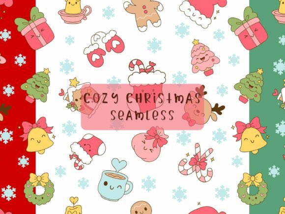 Reviewing the Cute Cozy Christmas Seamless Pattern for Embroidery